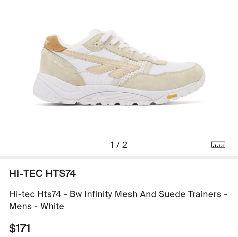Hi-Tec BW infinity mesh and suede trainers.